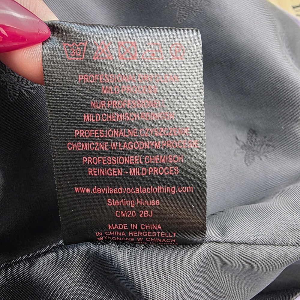 Devil's Advocate Women's Jacket Lavender Coach  M Pastel Snap Front‎ Lightweight - Picture 9 of 9